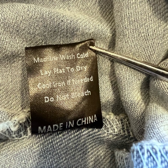 POL Light Blue Flare Jeans Star Patches Fabric Pockets Elastic Drawstring Waist - Picture 6 of 15